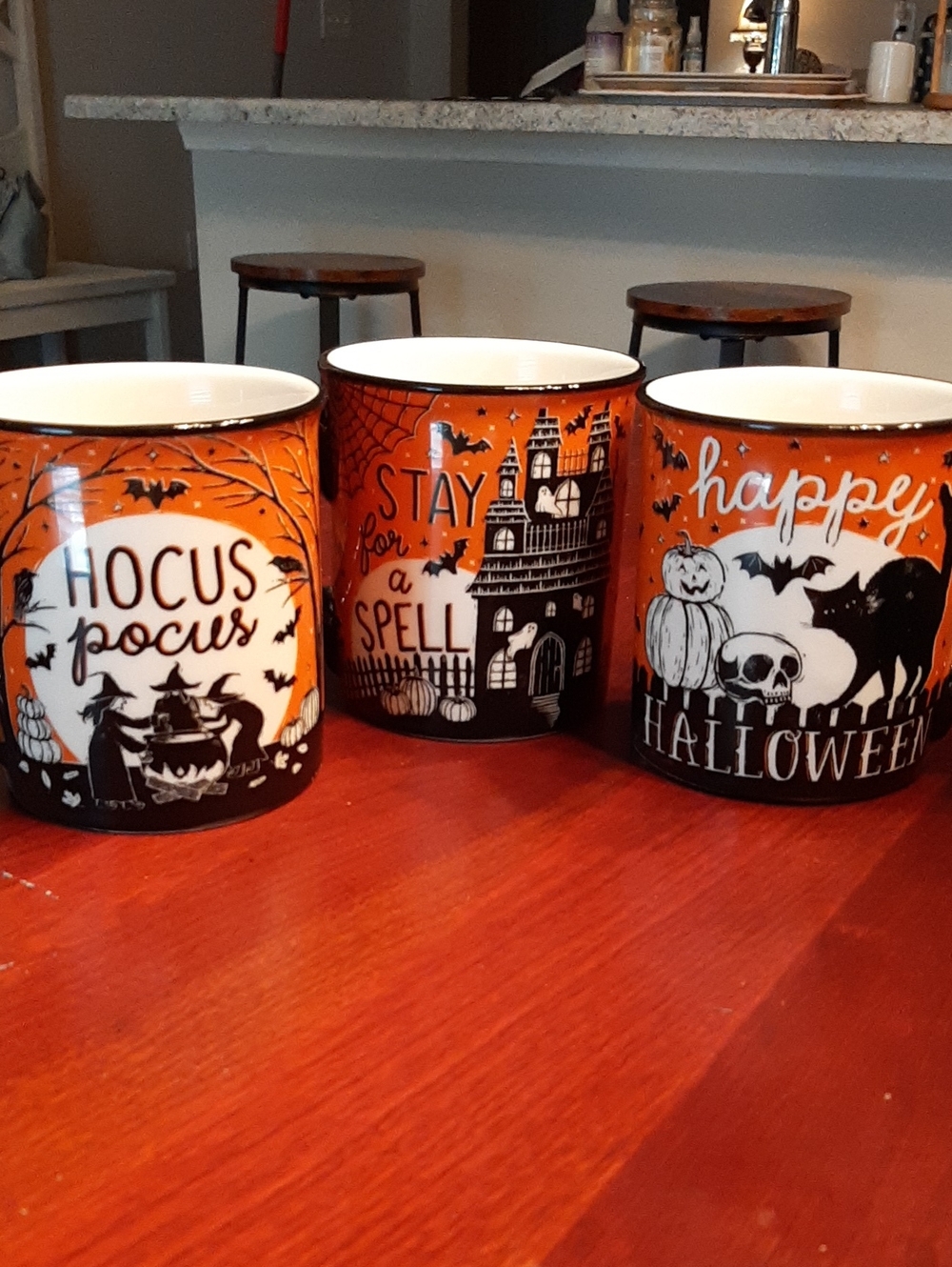 Certified International Set of 3 Mugs Hocus Pocus Collection , Never Used